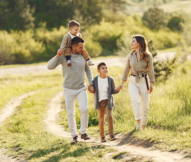 Family in the park