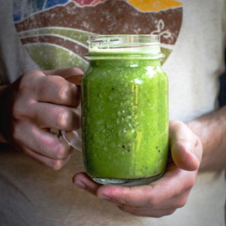 Man with Green Smoothie